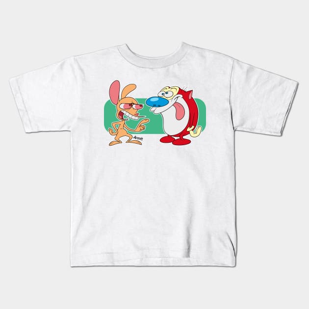 Ren and Stimpy Kids T-Shirt by little-ampharos